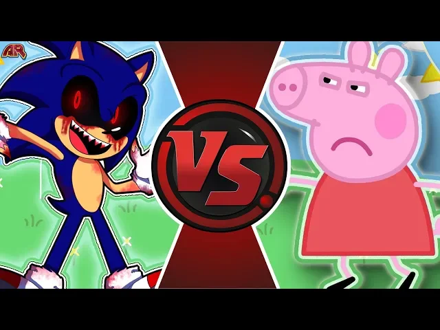 SONIC.EXE vs PEPPA PIG!(Peppa Pig vs Sonic The Hedgehog Movie) Sonic Cartoon Fight!